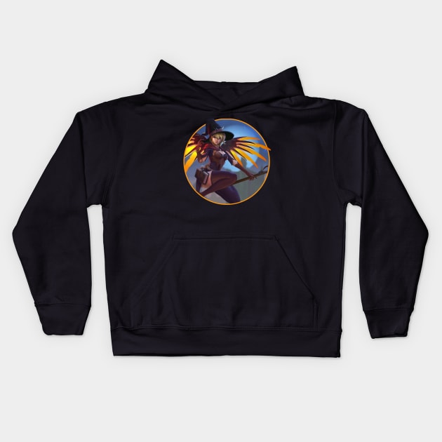 Mercy Witch Kids Hoodie by fallynchyld